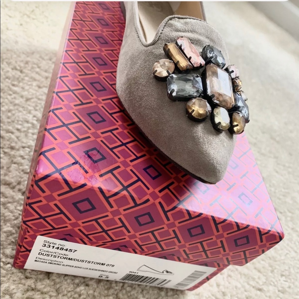 SOLD Tory Burch Mayada Smoking Shoes Flats Pointed - Picture 4 of 5